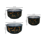 Vicenza Wadah Makanan Motif Marmer – Hitam BM780